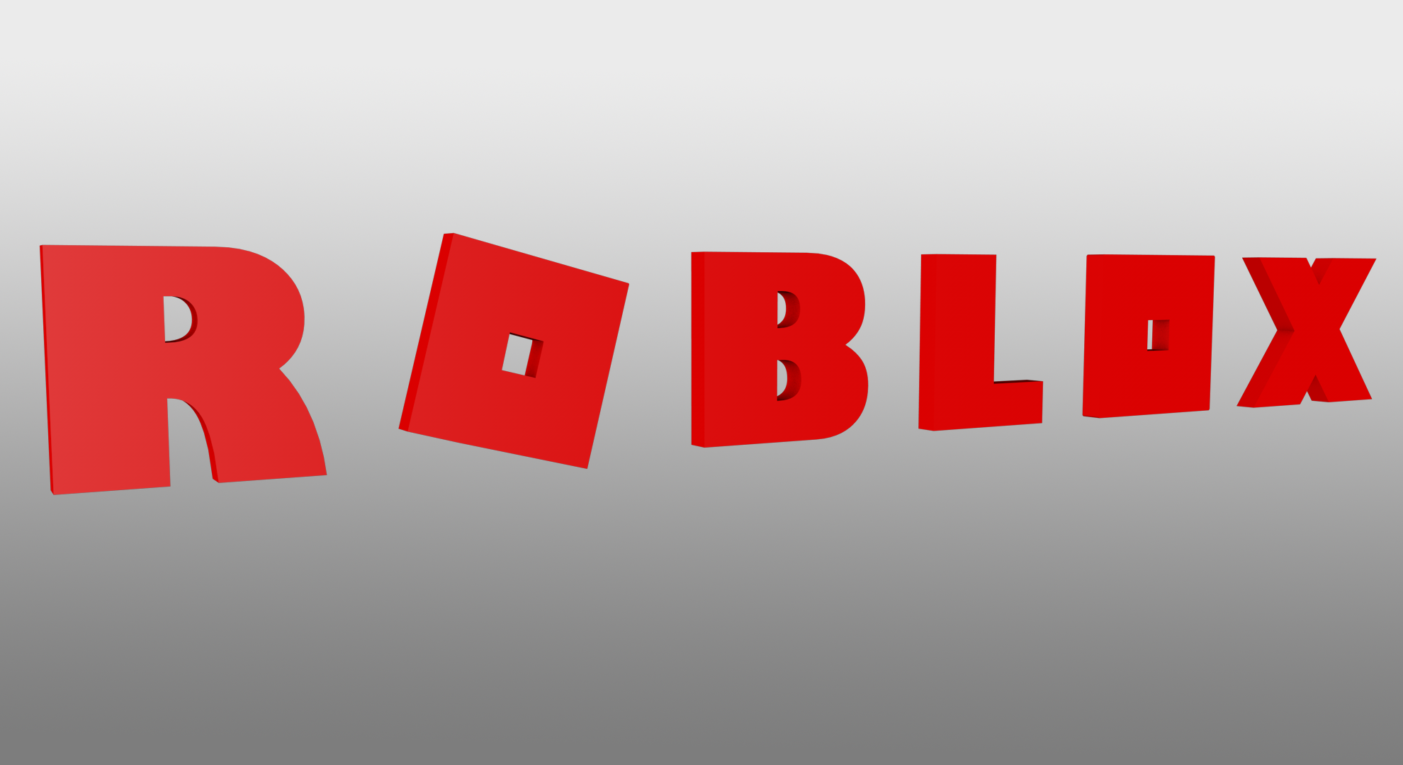 HD Roblox 3D Red Text Logo PNG