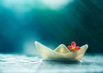 Little boat and summer rain by arefin03