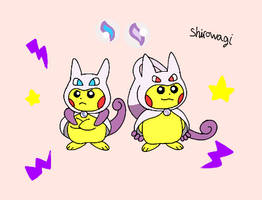Cosplay Pikachu - mega Mewtwo X and Y