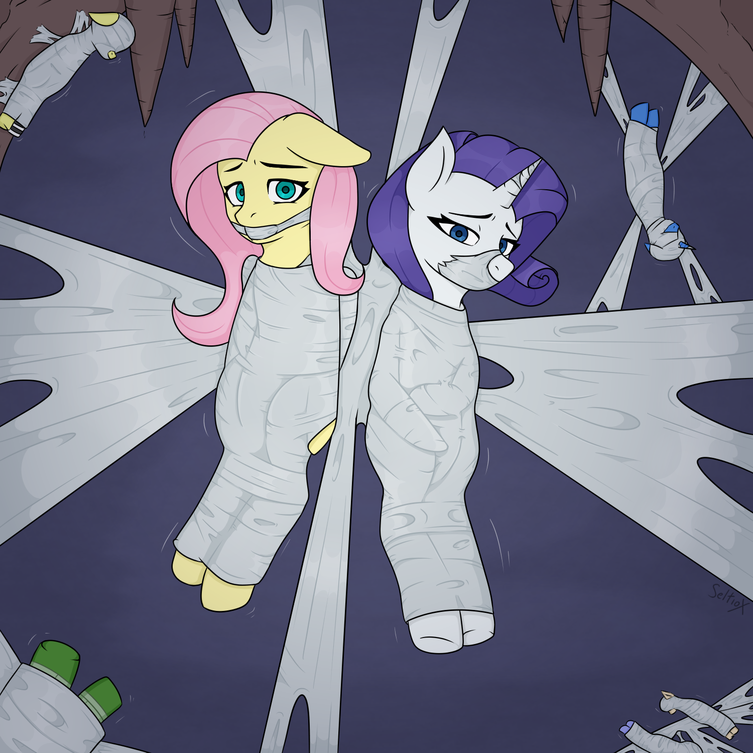 Puffed Rarity Deviantart Webbed Fluttershy and Rarity by Seltiox on DeviantArt