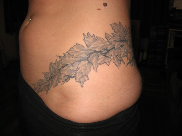 Leaves Tattoo work 2