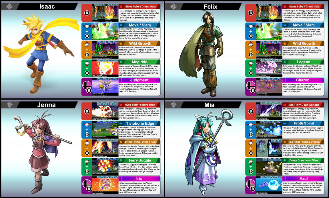 Character Move Set Smash Bros Moveset Idea #5-8 (Golden Sun Edition) by MHUltimate2013DW ...