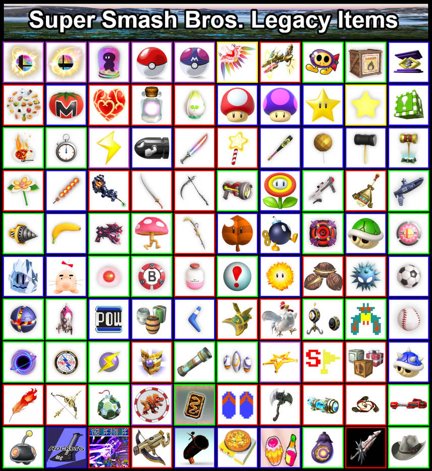Super Smash Bros. Legacy (Items) by MHUltimate2013DW on DeviantArt