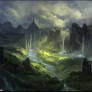 Rough landscape painting