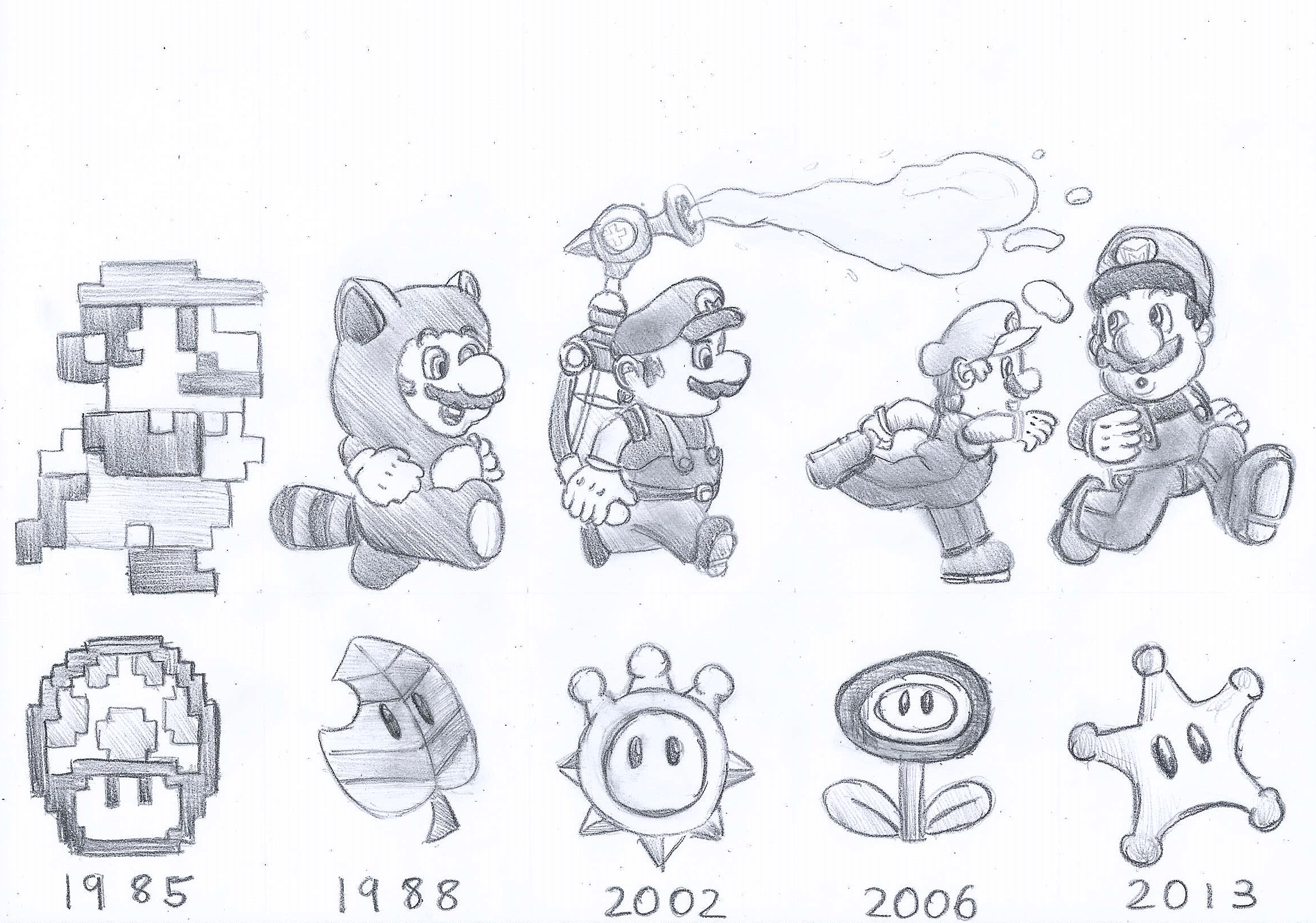 Evolution Of Mario by Pixelcraftables on DeviantArt