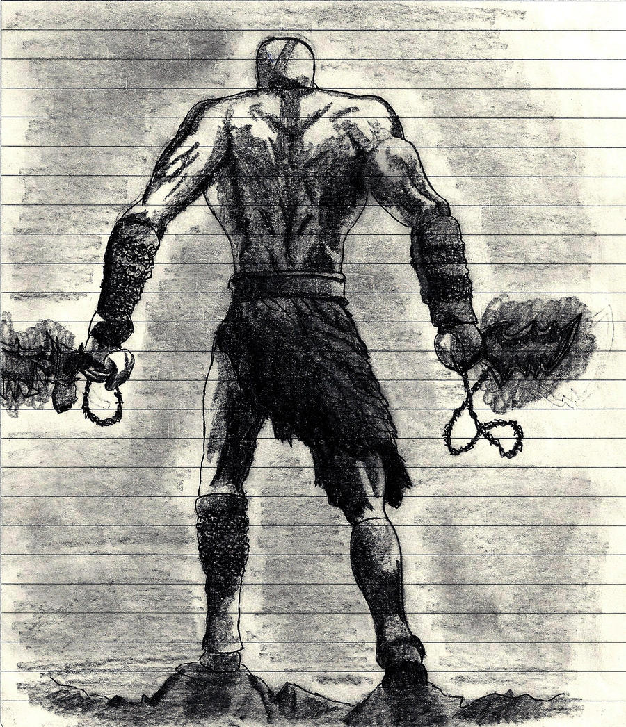 Kratos de espaldas