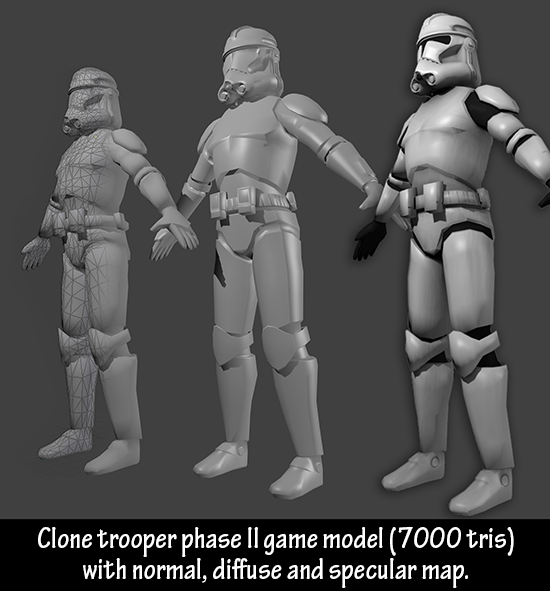 Clone trooper phase II ready for rigging