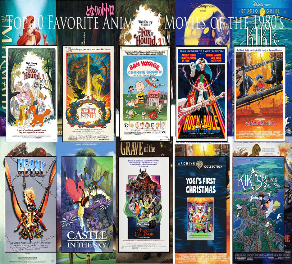 My Top 10 Animated Movies (80s) by Perro2017 on DeviantArt