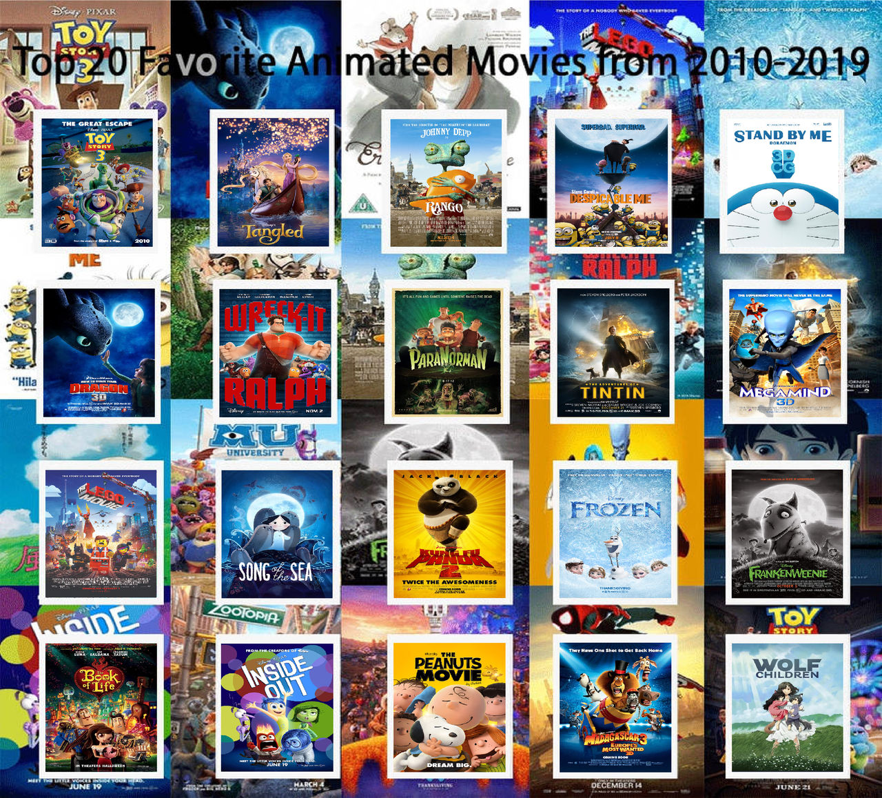 Top 20 Favorite Animated Movies of the 2010's by Perro2017 on DeviantArt