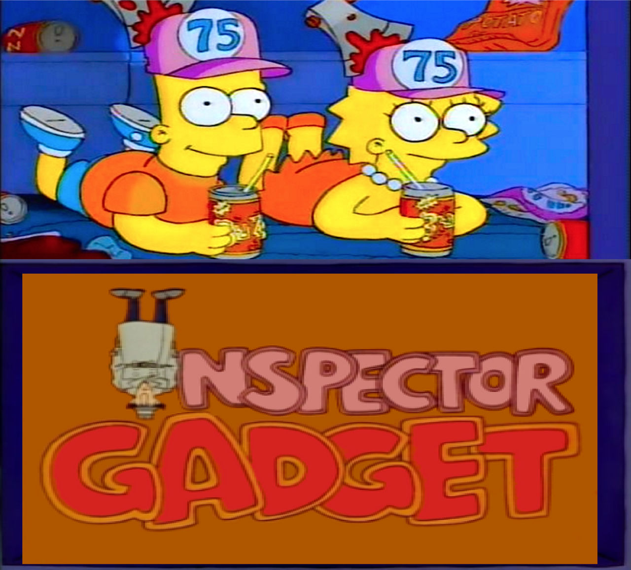 Bart and Lisa watch Inspector Gadget (1983) by Perro2017 on DeviantArt