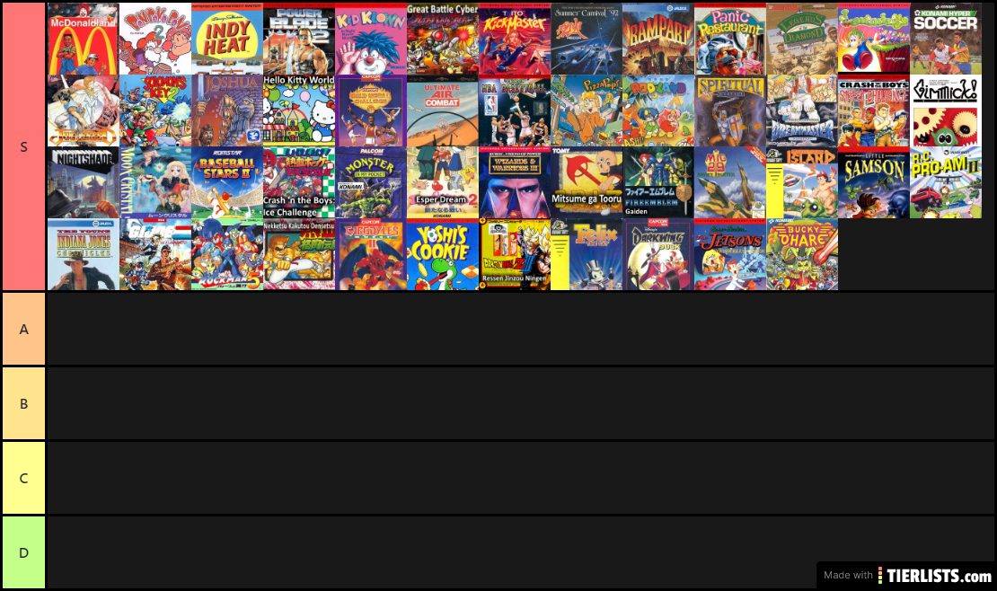 Top NES Games 1992 Tier List Maker by Perro2017 on DeviantArt
