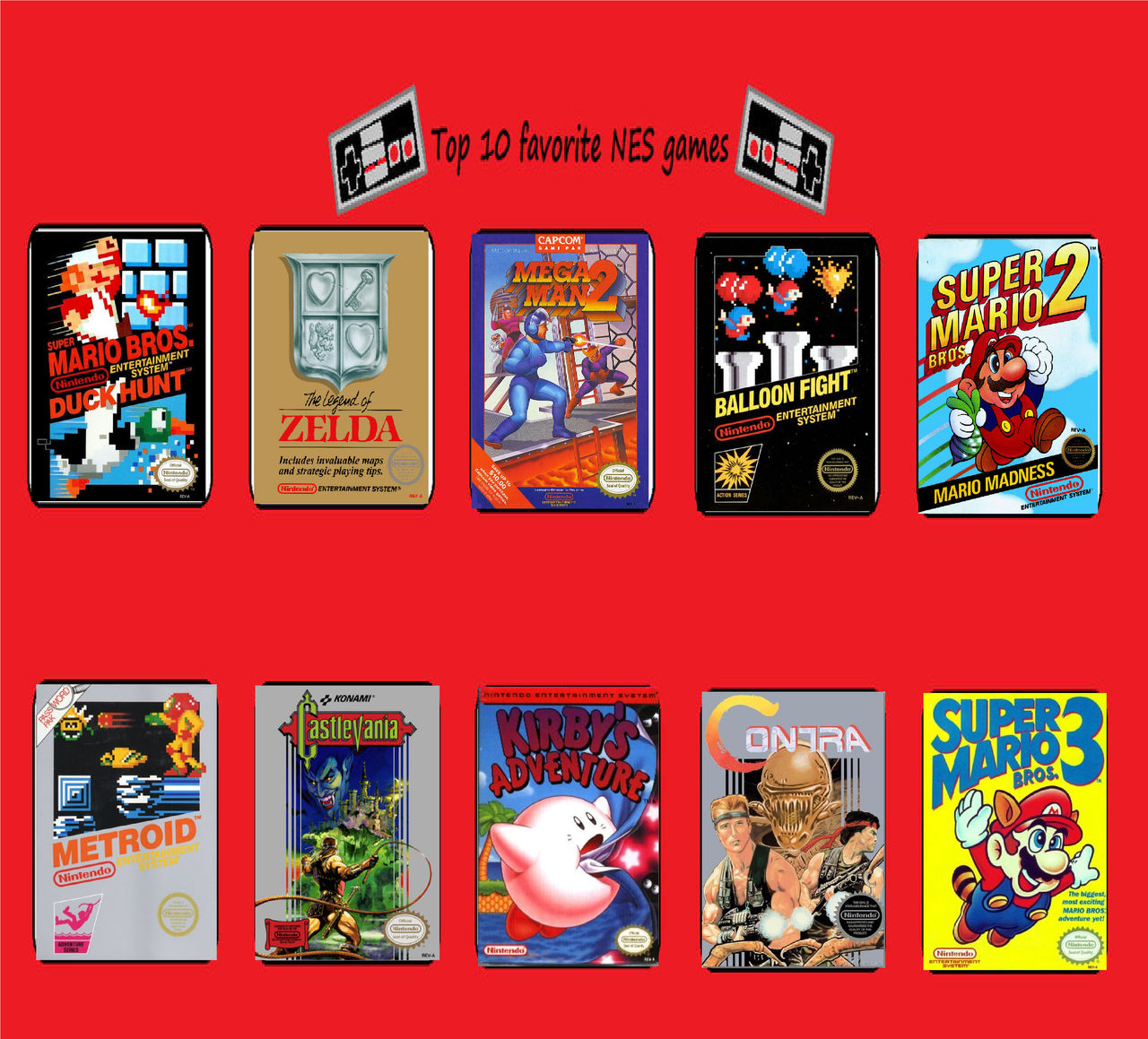 Top 10 NES Games by Perro2017 on
