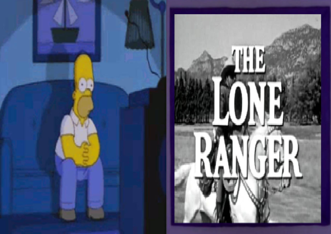 Homer Simpson Power Ranger Homer Simpson Watches The Lone Ranger 1949 by Perro2017 on DeviantArt