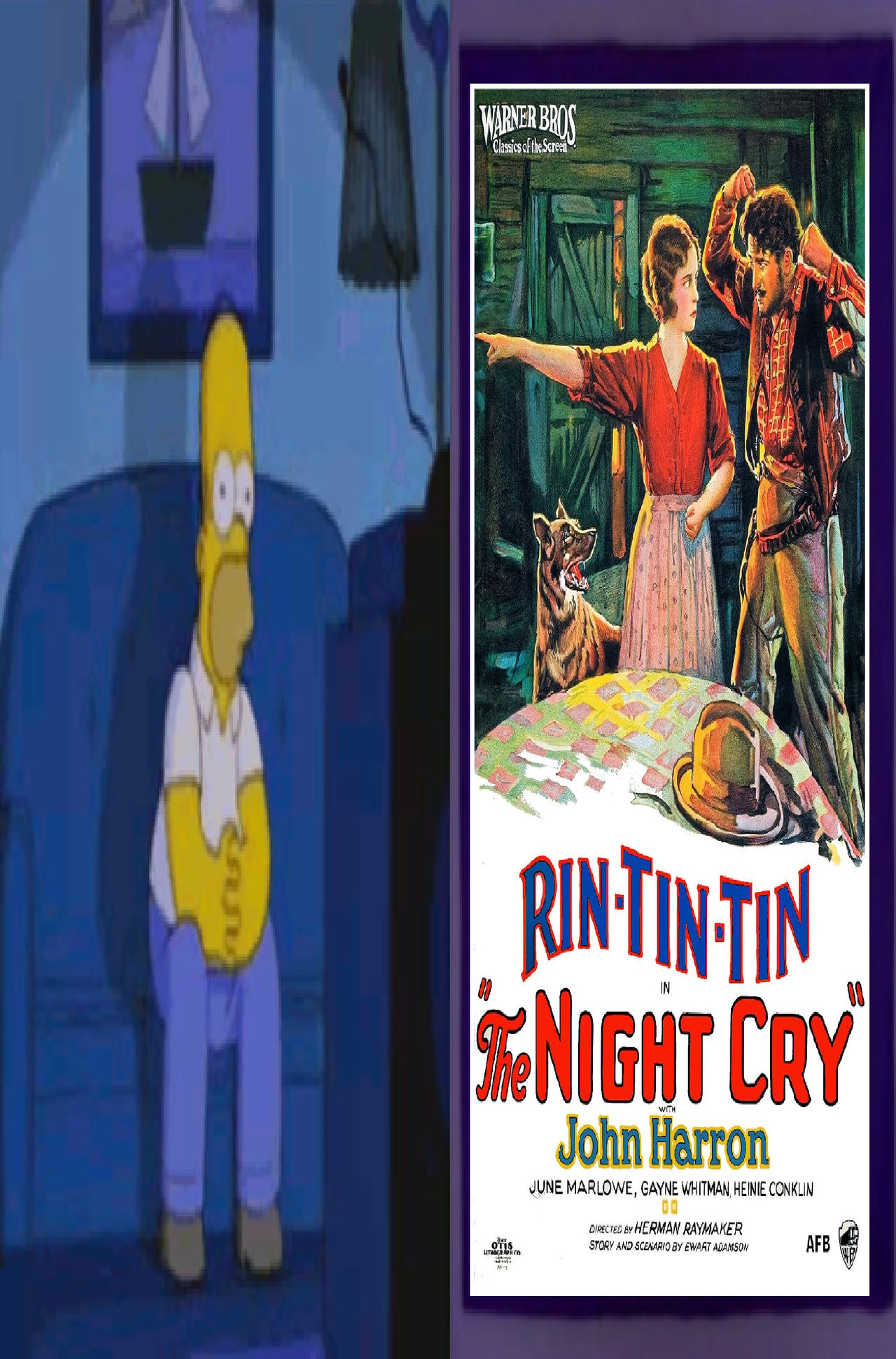 Homer Simpson Watches The Night Cry by Perro2017 on DeviantArt