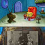 Spongebob watching The Iron Hand