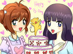 'Happy B-day' Sakura Tomoyo and Kero by SakuraYagami