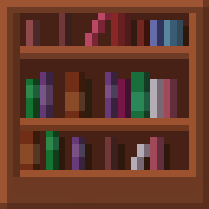 thonk chiseled bookshelf pixel art