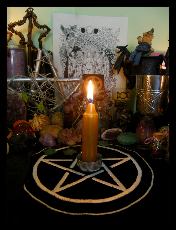 Litha Altar 2010 - Sun Candle