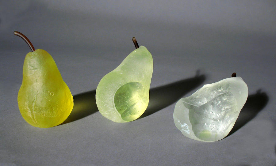 Cast Glass Pear Progression