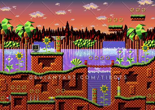 Green Hills from Sonic The Hedgehog 1 (evening)