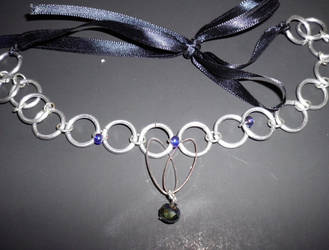 Chain Maille Ribbon Tie Choker