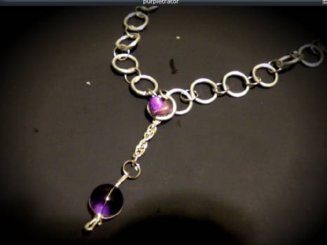 Basic Chain Choker With Wire Wrapping in Purple