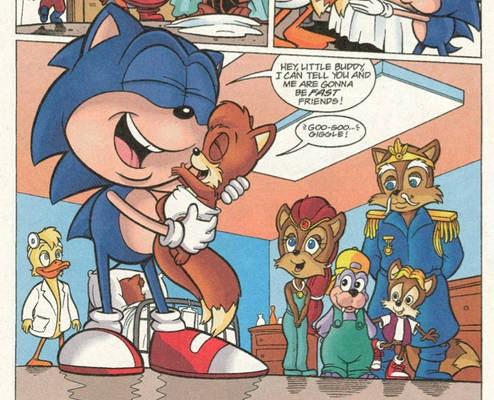 Kid Sonic and Baby Tails