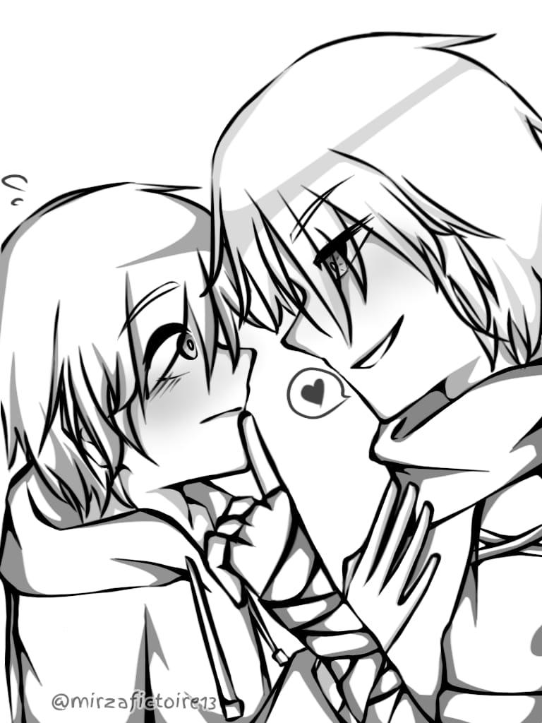 Anime Kiss Sketch by Michael-Waferd on DeviantArt