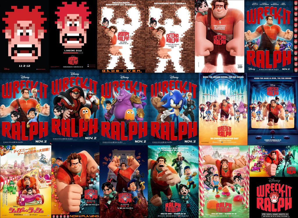 Wreck It Ralph All Posters Wallpaper by EspioArtworks on DeviantArt