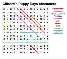 Clifford's Puppy Days Word Search Complete