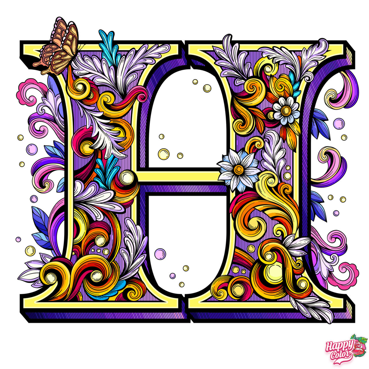 Flower Letter H