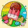 Popsicle with chocolate