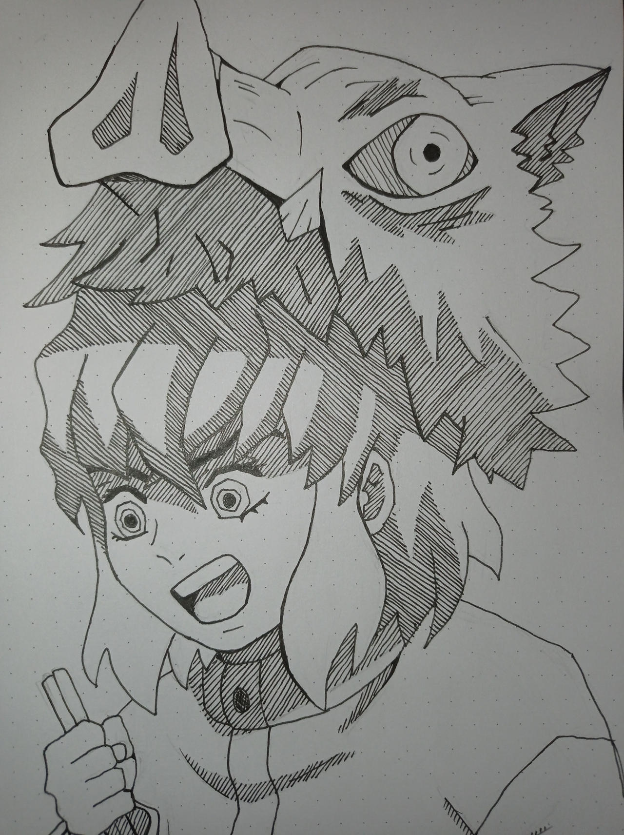 Inosuke Hashibira by Tinithia on DeviantArt