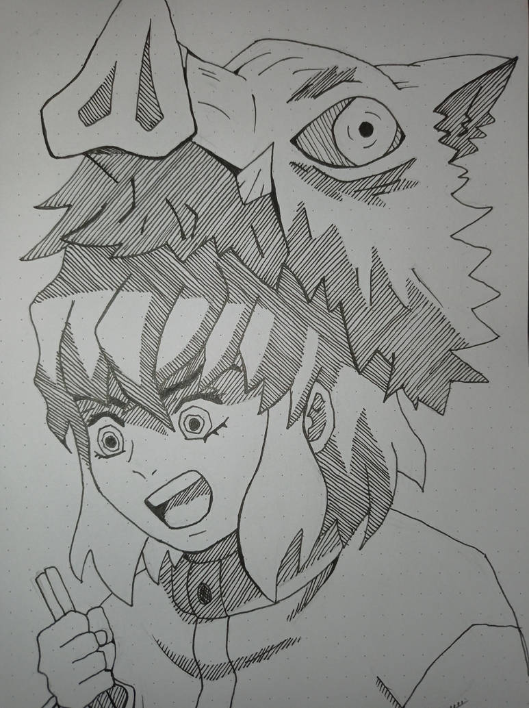 Inosuke Hashibira by Tinithia on DeviantArt