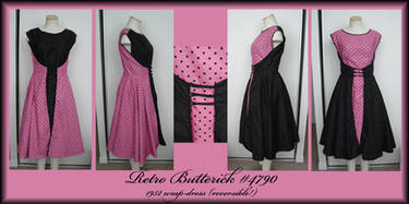 1952 reversible wrap dress