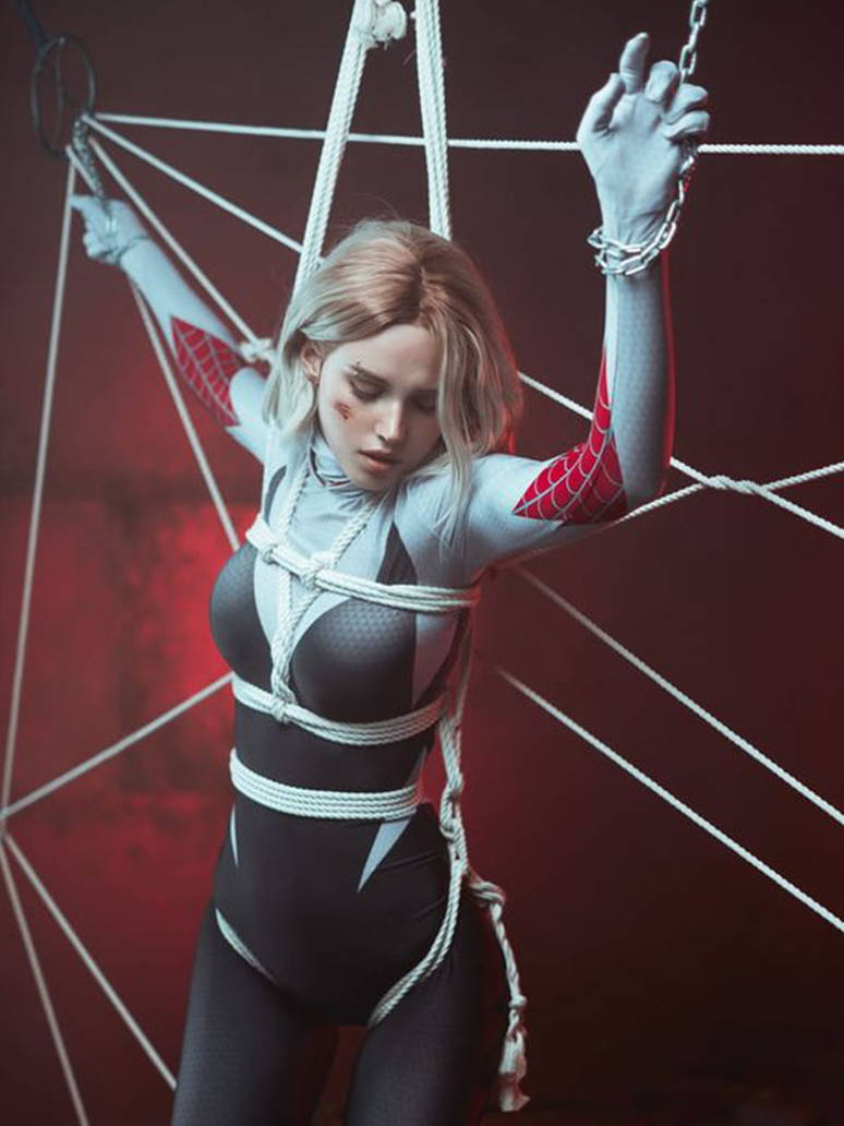 SpiderGwen tied up Part 3 by Rich2233 on DeviantArt