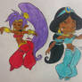 Jasmine and Shantae dancing