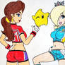 Super Mario Strikers: Rosalina and Pauline.