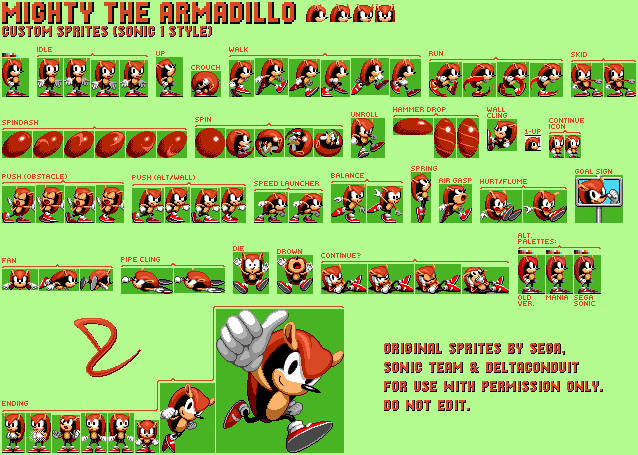 Fanart] Mighty the Armadillo, Mania Style! - 4K in comments. :  r/SonicTheHedgehog