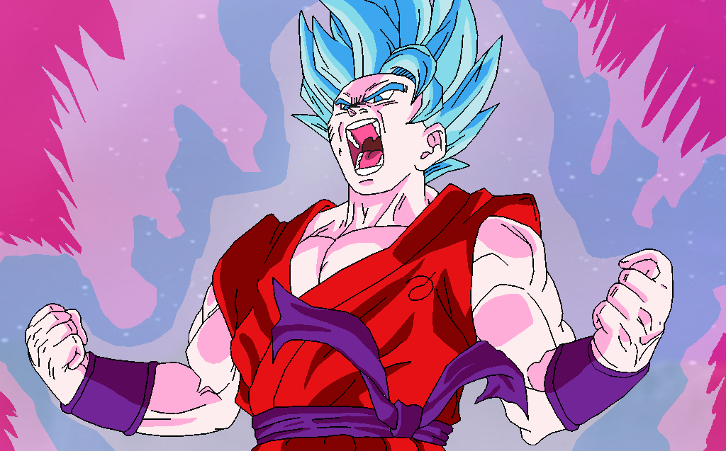 Goku super saiyan blue kaioken 10x