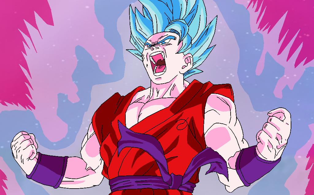 Goku Super Saiyan Blue Kaioken by penandpaper64 on DeviantArt