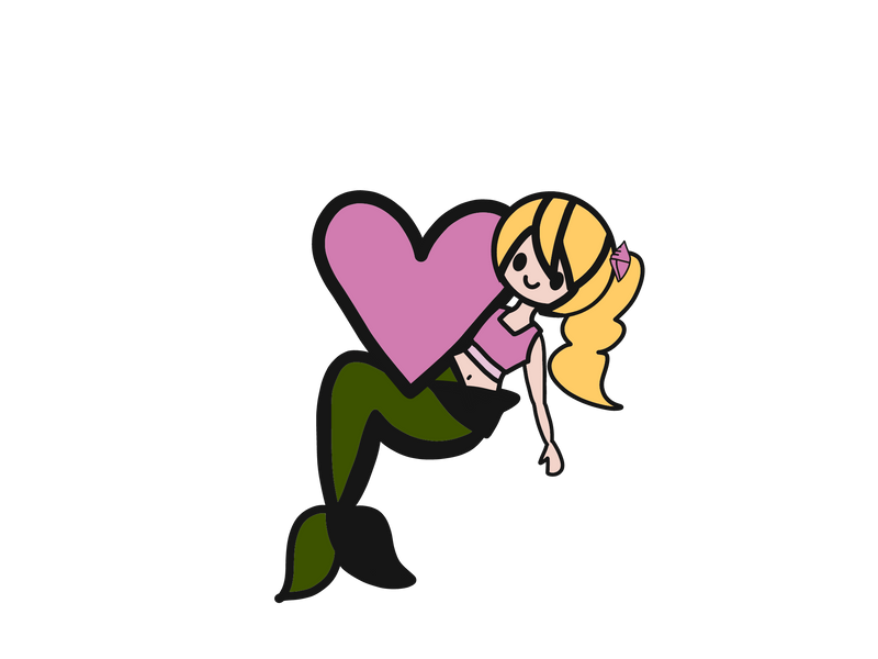 Heart Mermaid by InspiredPom on DeviantArt