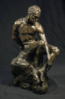 Sitting Man - Bronze - view 1