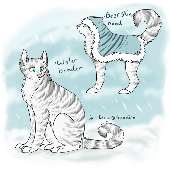 Waterbending cat design