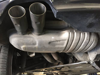 The Z4's stock muffler