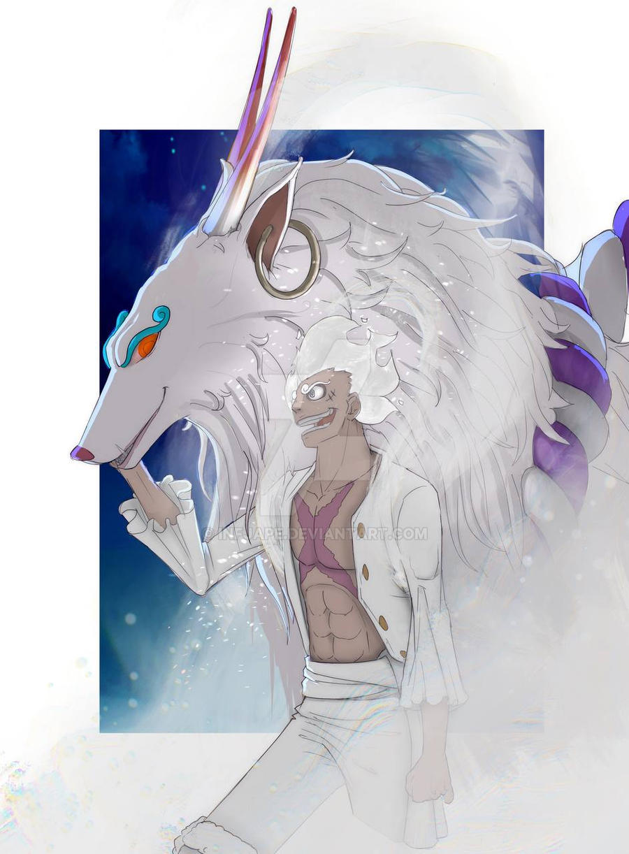 Luffy Gear 5th and Yamato Dog Form by infjape on DeviantArt