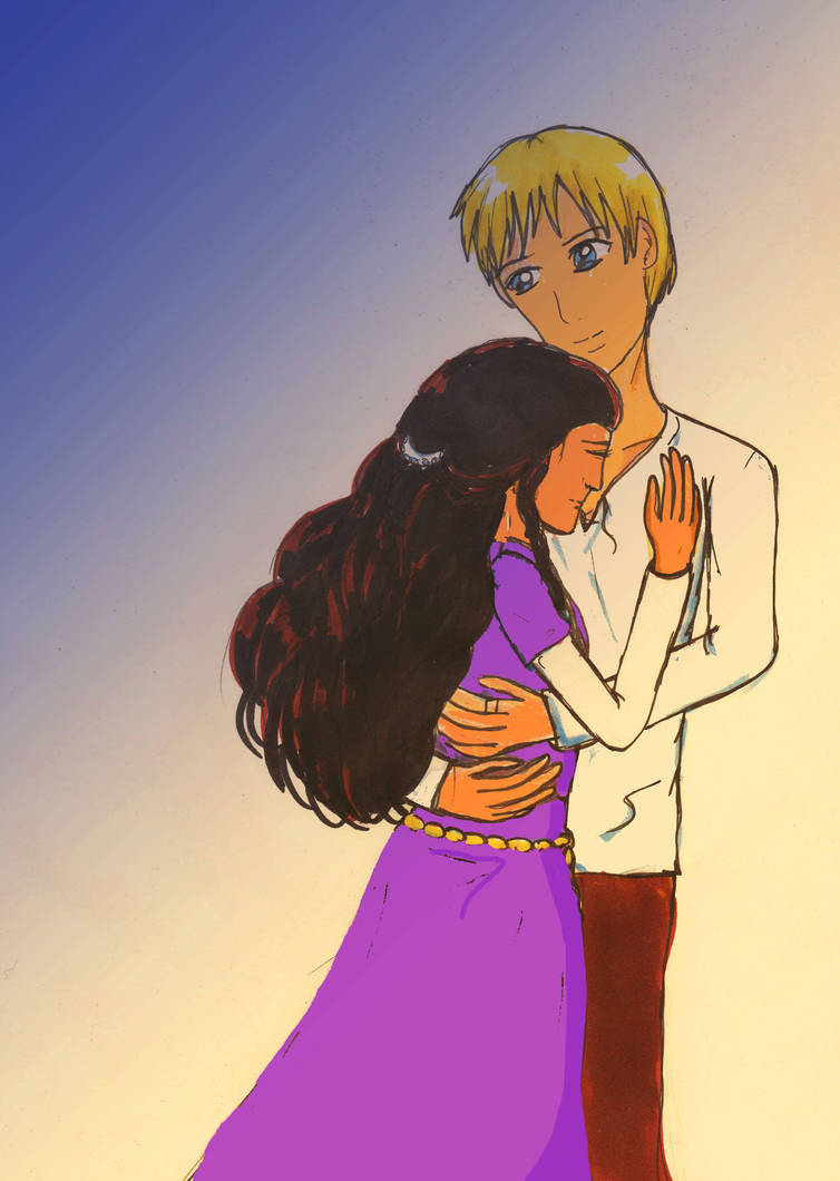 Arthur and Gwen hug by RoseArts on DeviantArt