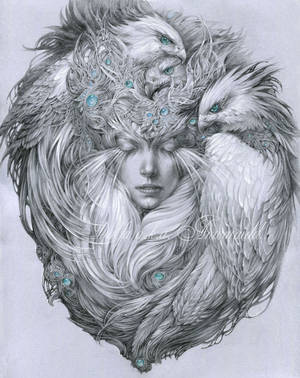 Snow hawks by DalfaArt Snow hawks by DalfaArt