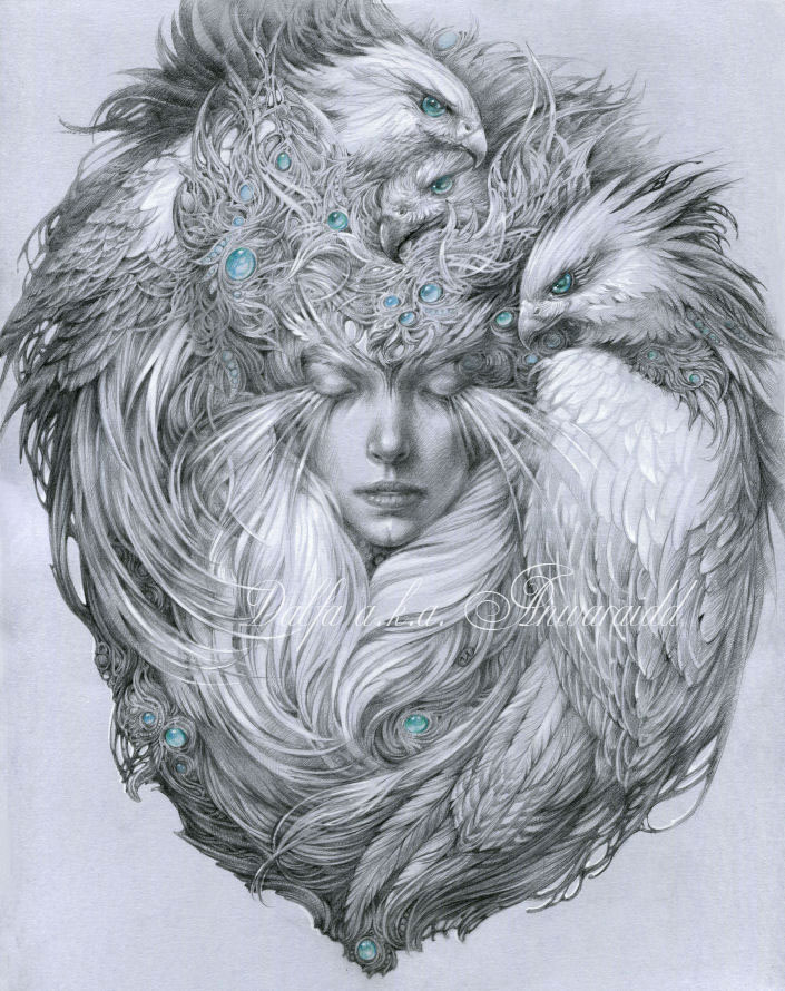 Snow hawks by DalfaArt Snow hawks by DalfaArt