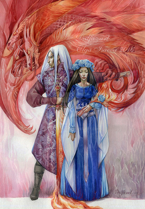 Rhaegar and Lyanna by DalfaArt